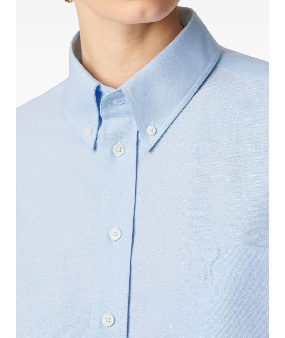 Ami Paris Голубая хлопковая рубашка, фото 6
