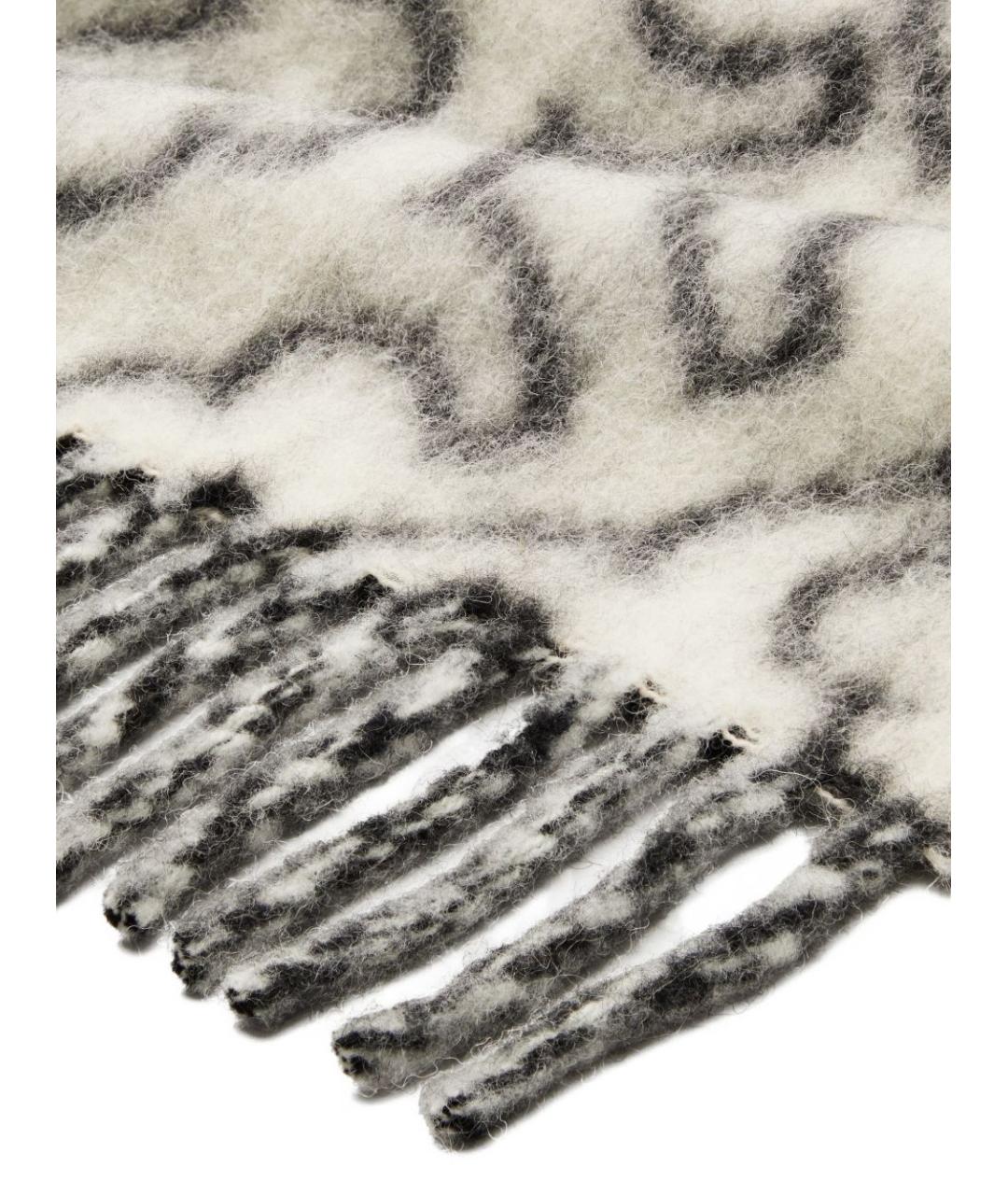 TORY BURCH Бежевый шерстяной шарф, фото 2