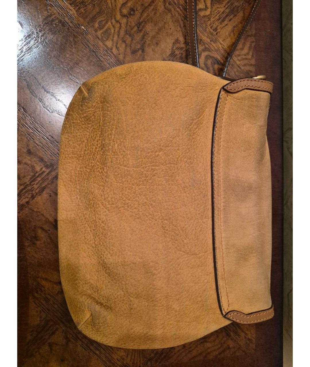 FERRAGAMO Горчичная кожаная сумка через плечо, фото 2