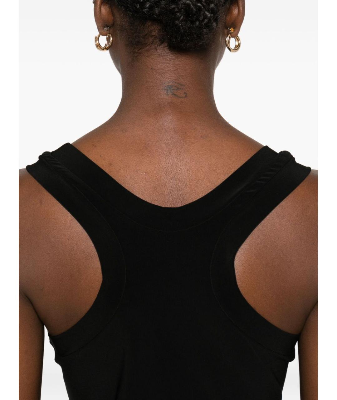 NORMA KAMALI Черная полиэстеровая майка, фото 3