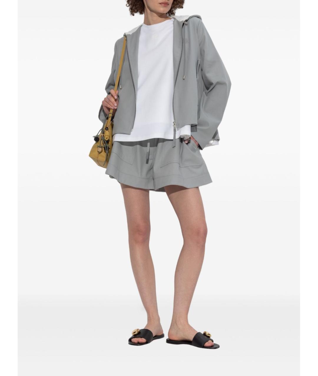 LOEWE Серая хлопковая куртка, фото 3