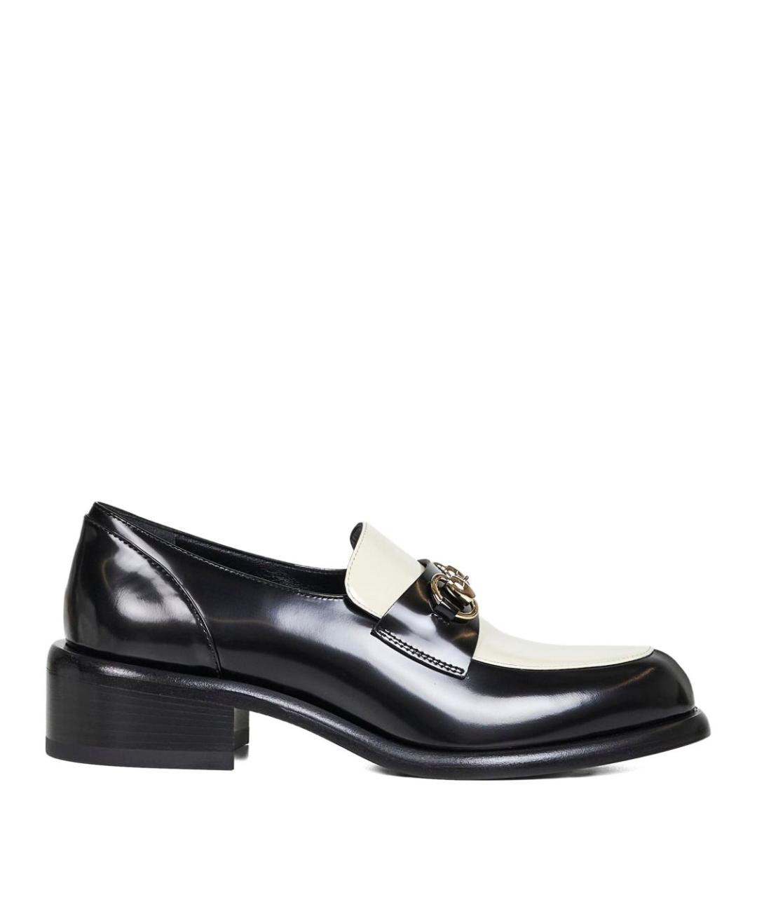 GUCCI Черные кожаные лоферы, фото 1