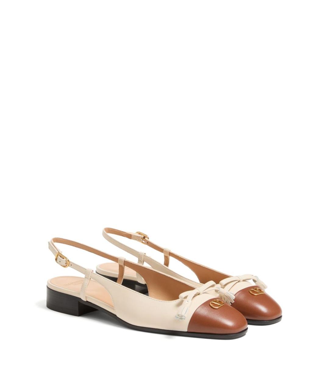 VALENTINO Белые кожаные балетки, фото 2