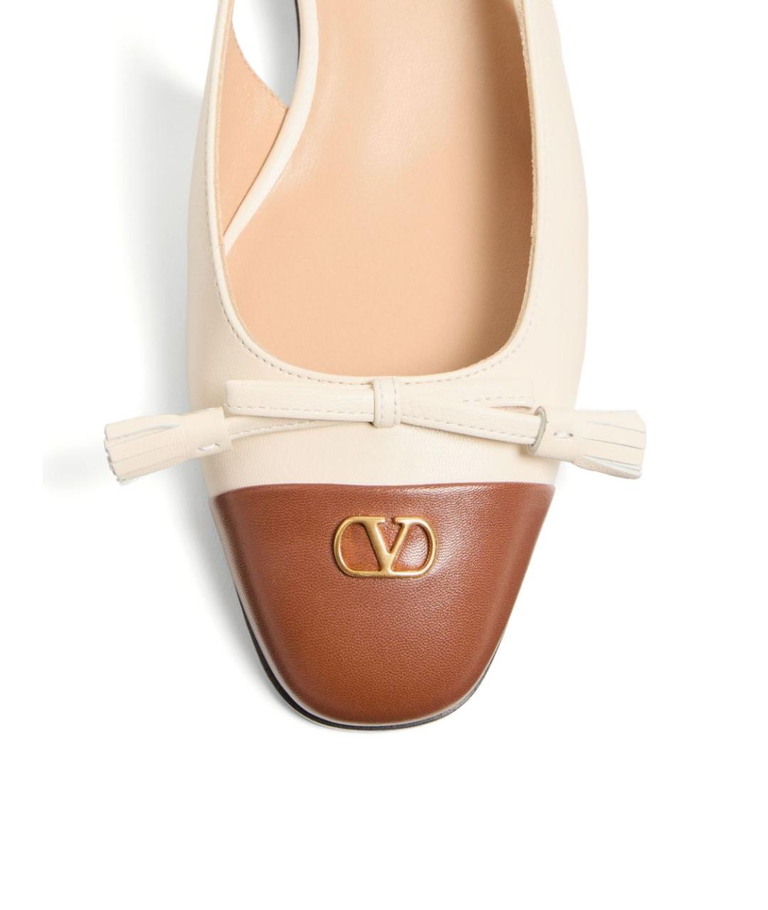 VALENTINO Белые кожаные балетки, фото 3
