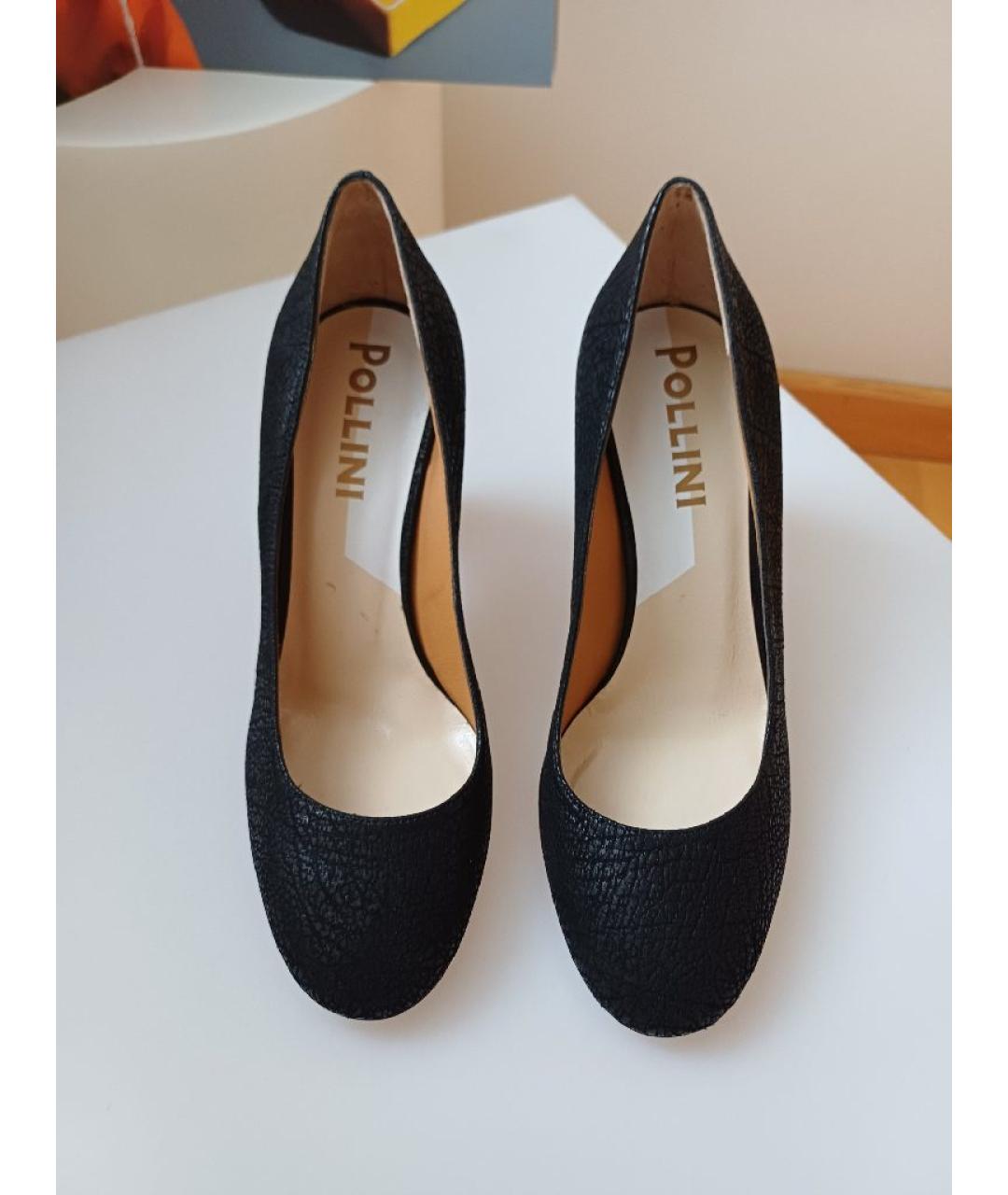 POLLINI Черные кожаные туфли, фото 6