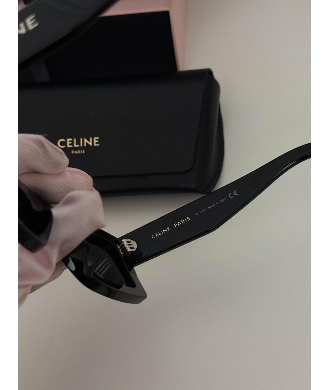 CELINE Черные пластиковые солнцезащитные очки, фото 6