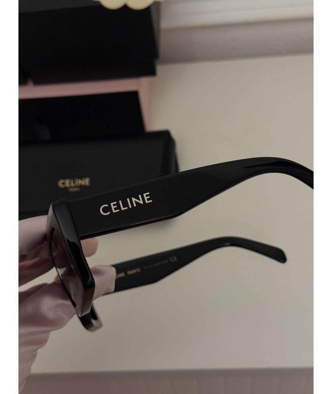 CELINE Черные пластиковые солнцезащитные очки, фото 5