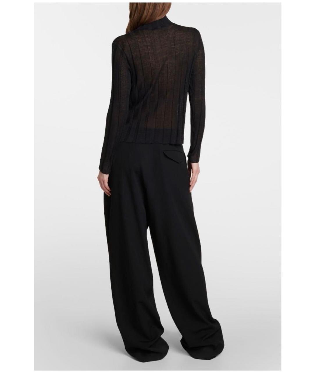 THE ROW Черные вискозные прямые брюки, фото 6