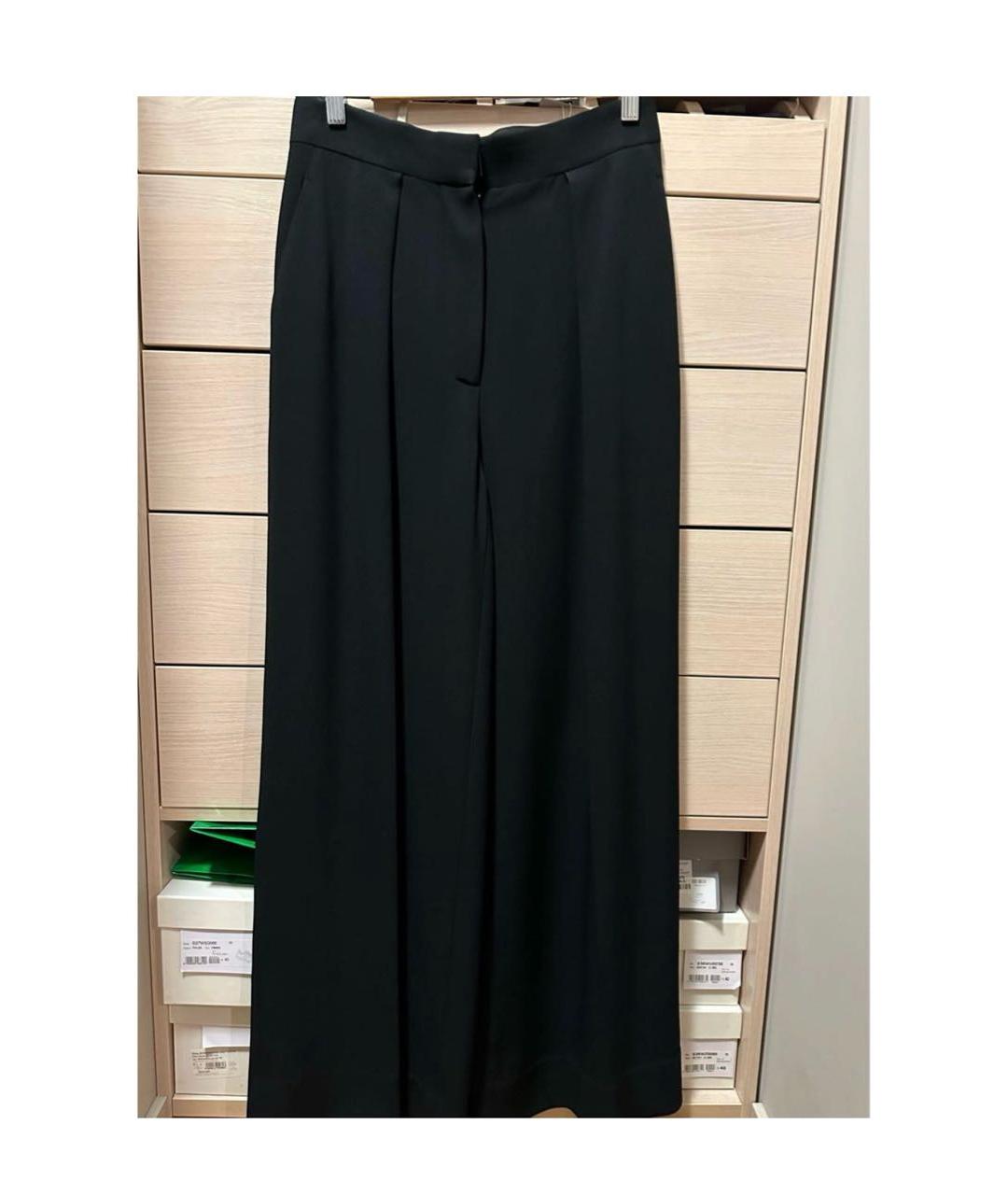 THE ROW Черные вискозные прямые брюки, фото 2