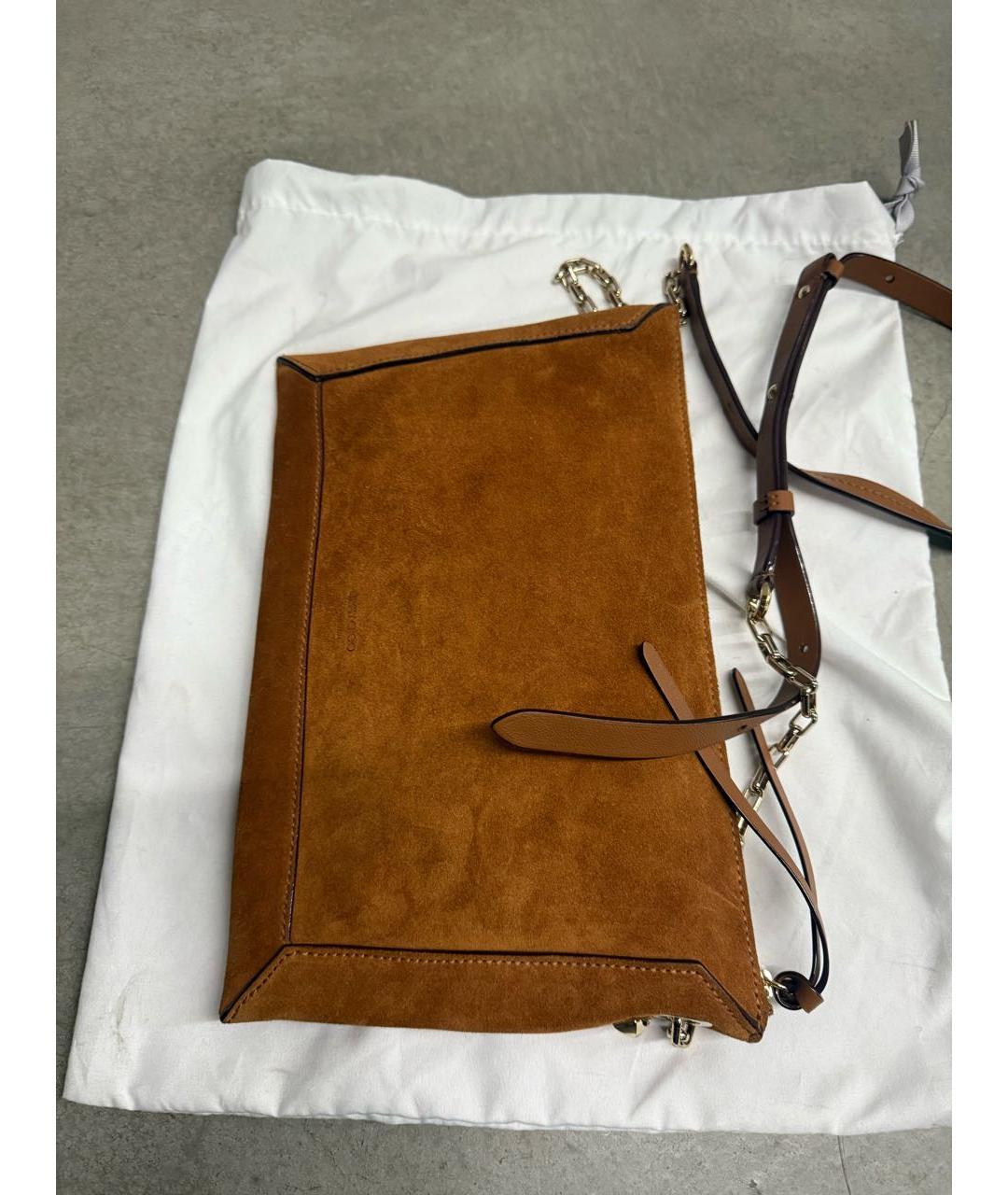 JIMMY CHOO Коричневая замшевая сумка через плечо, фото 3