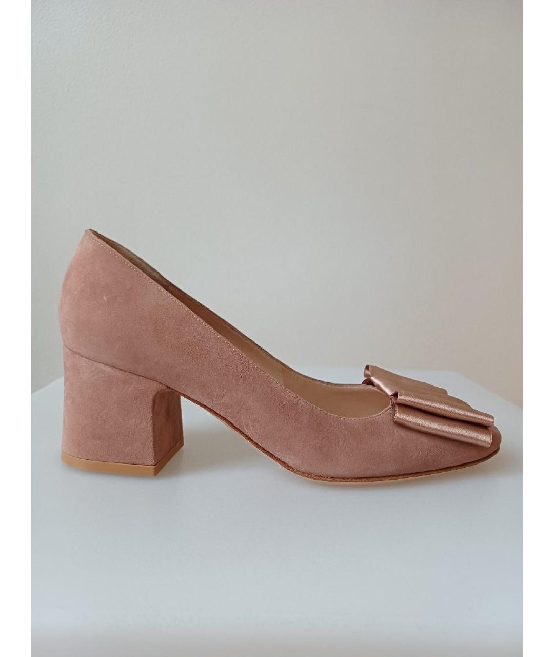 GIANVITO ROSSI Розовые замшевые туфли, фото 9