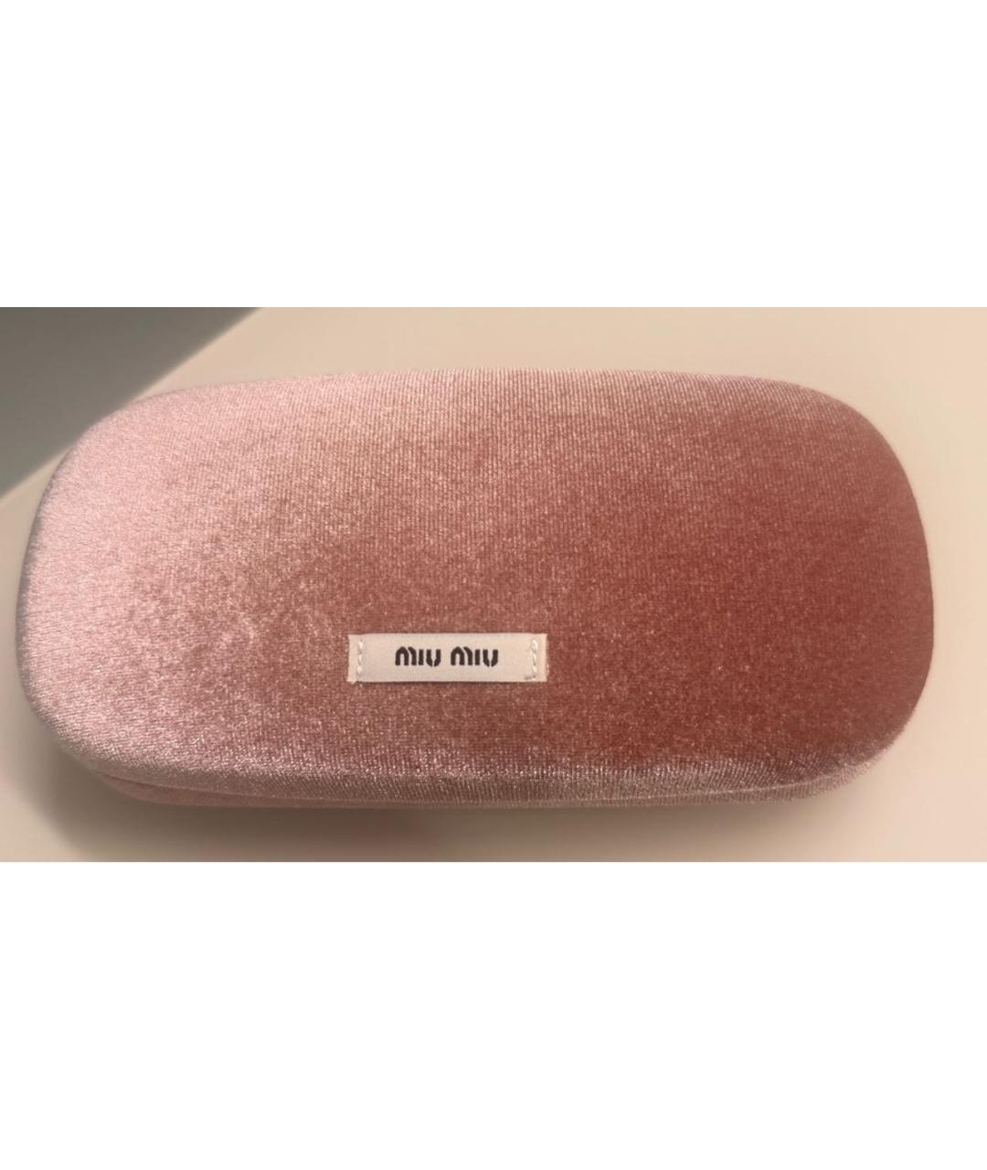 MIU MIU Золотые металлические солнцезащитные очки, фото 4