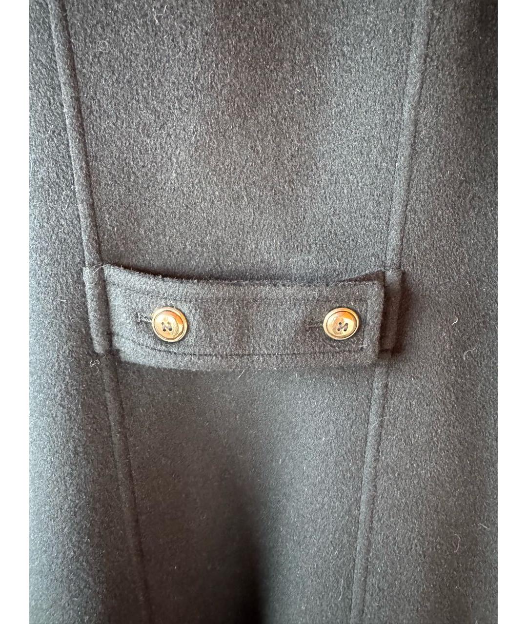 SAINT LAURENT Темно-синее шерстяное пальто, фото 6