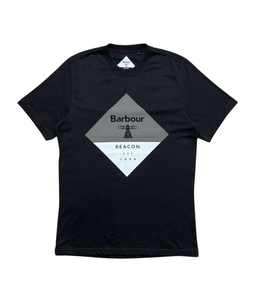 BARBOUR Черная хлопковая футболка, фото 1