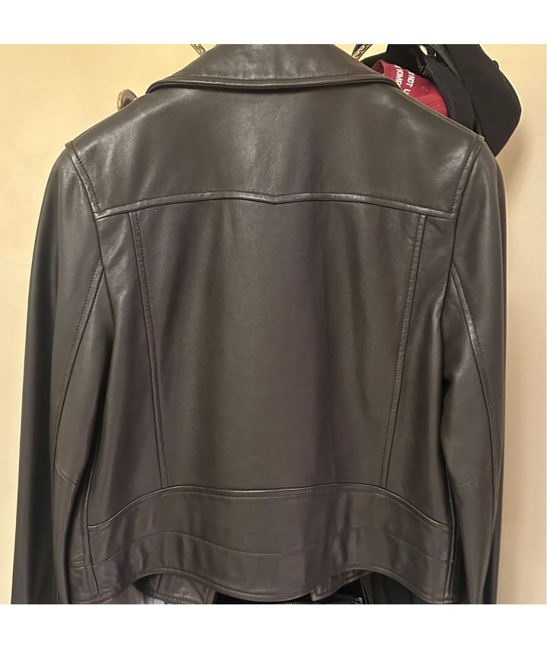 WEEKEND MAX MARA Черная кожаная куртка, фото 2