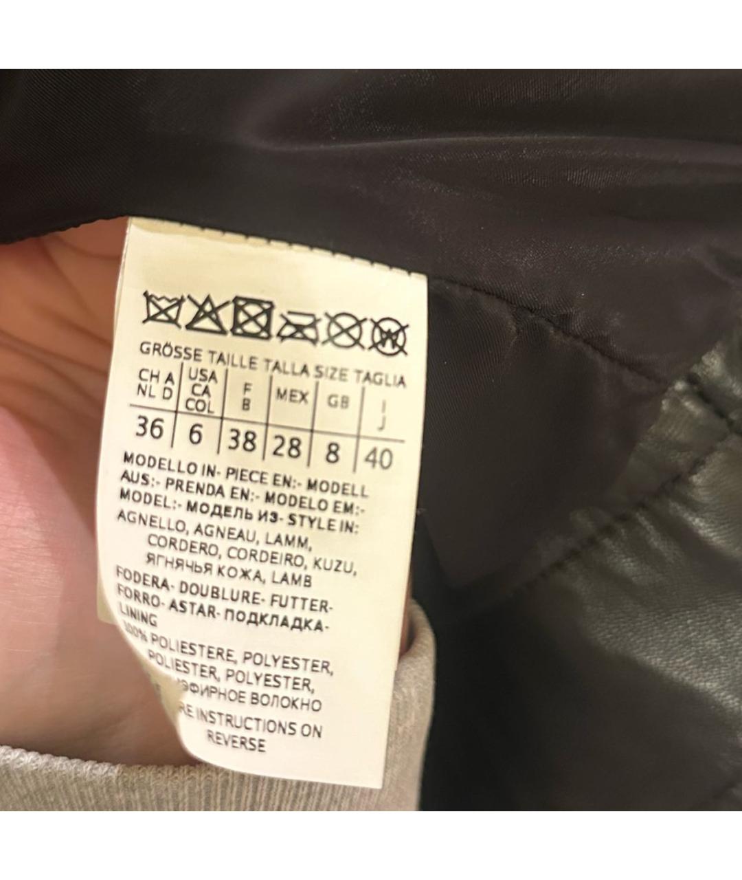 WEEKEND MAX MARA Черная кожаная куртка, фото 5