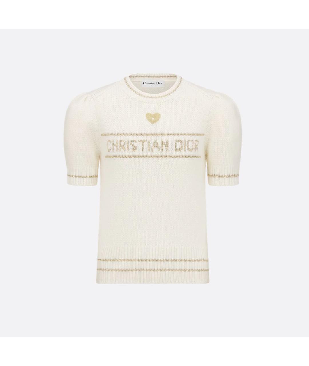 CHRISTIAN DIOR Бежевый шерстяной джемпер / свитер, фото 6