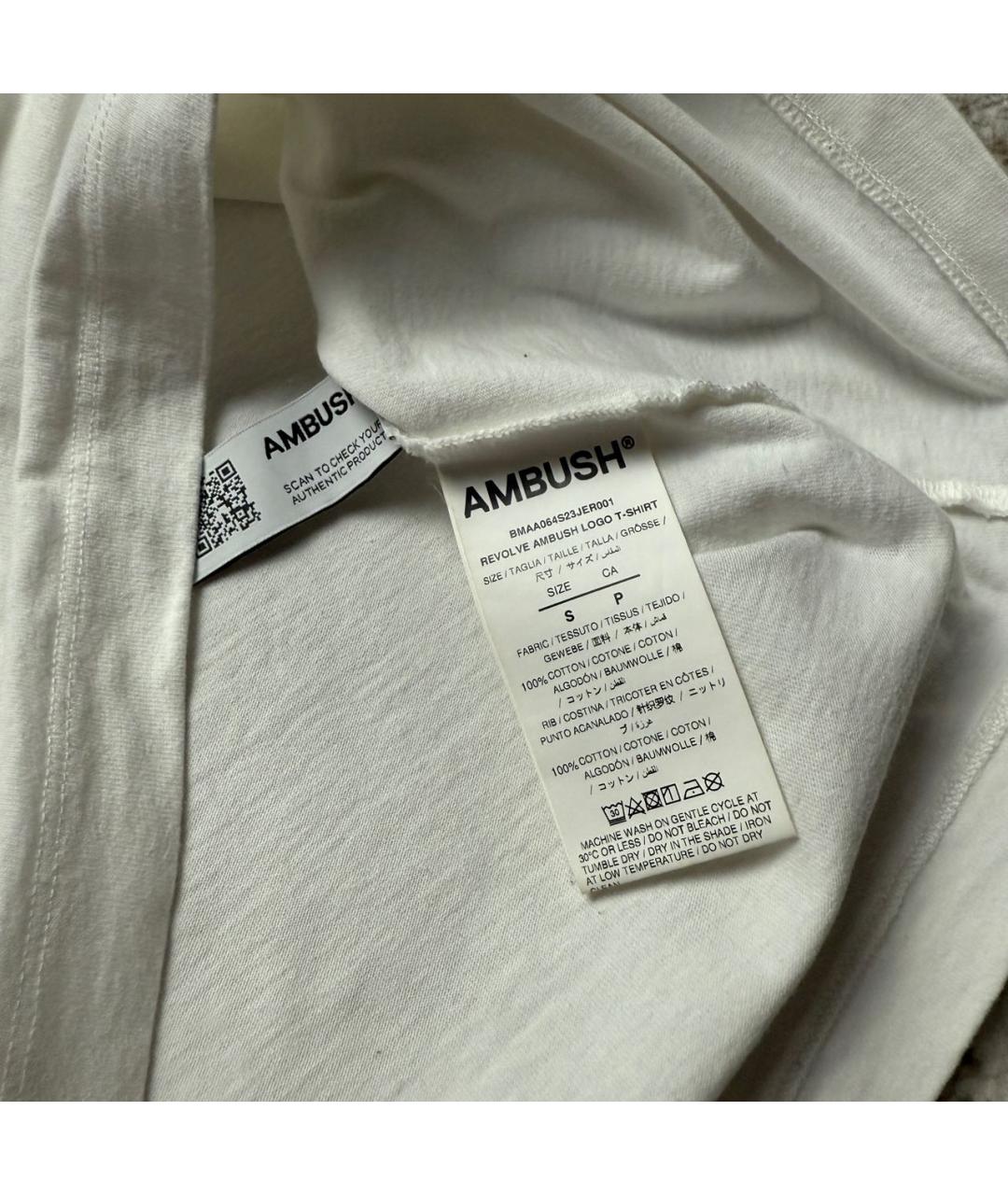 AMBUSH Белая хлопковая футболка, фото 3