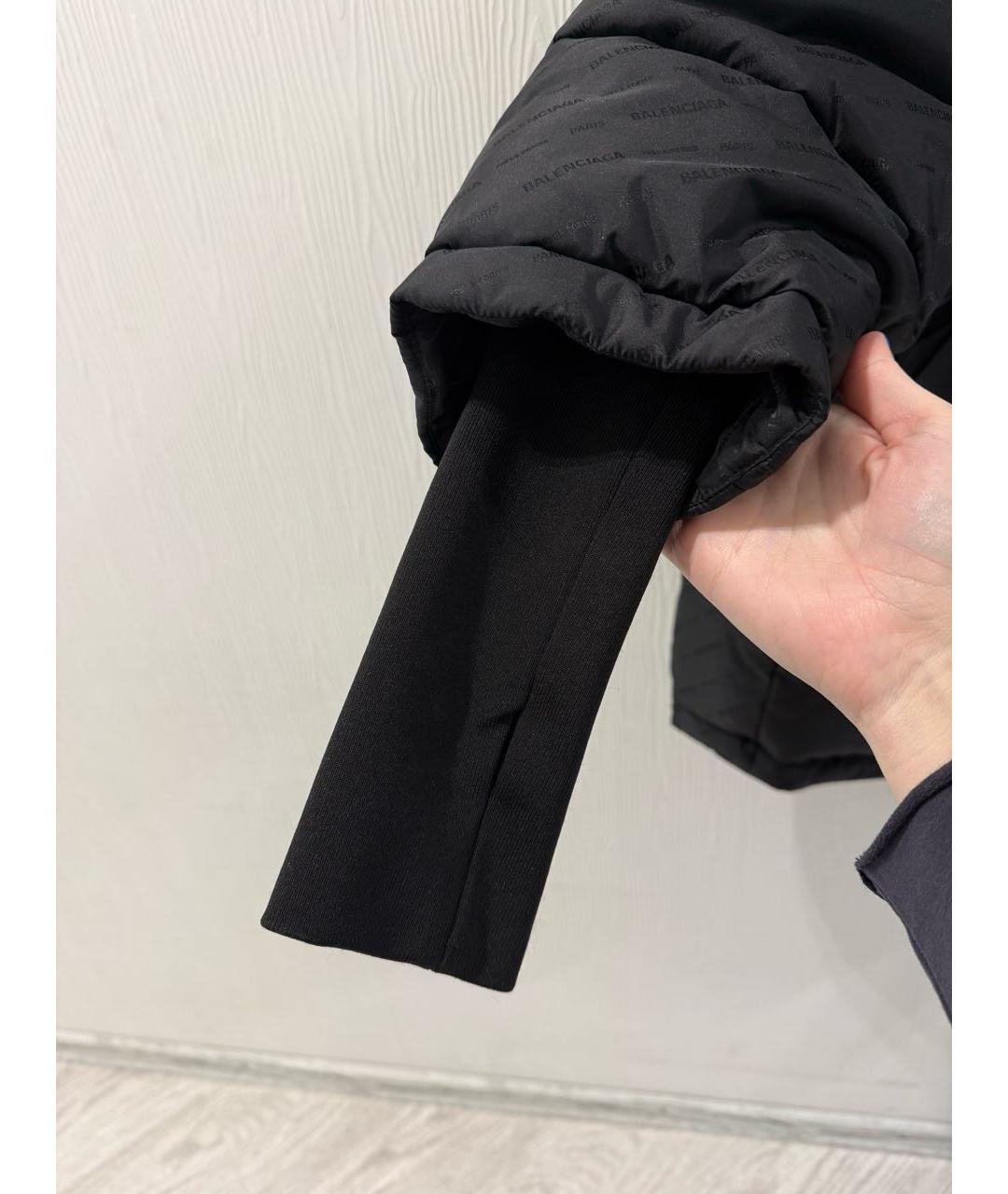 BALENCIAGA Черная полиамидовая куртка, фото 4