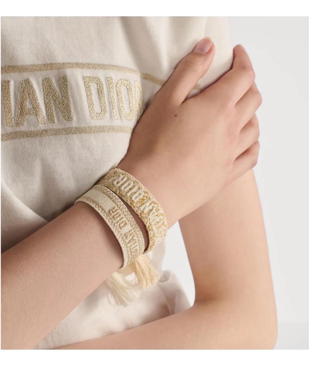 CHRISTIAN DIOR Бежевый браслет, фото 2