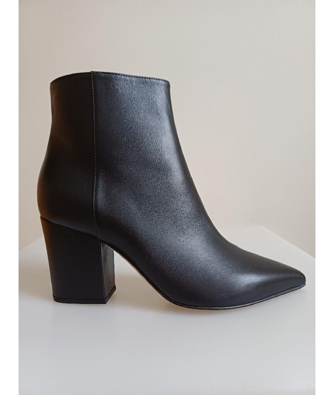 SERGIO ROSSI Черные кожаные ботильоны, фото 9