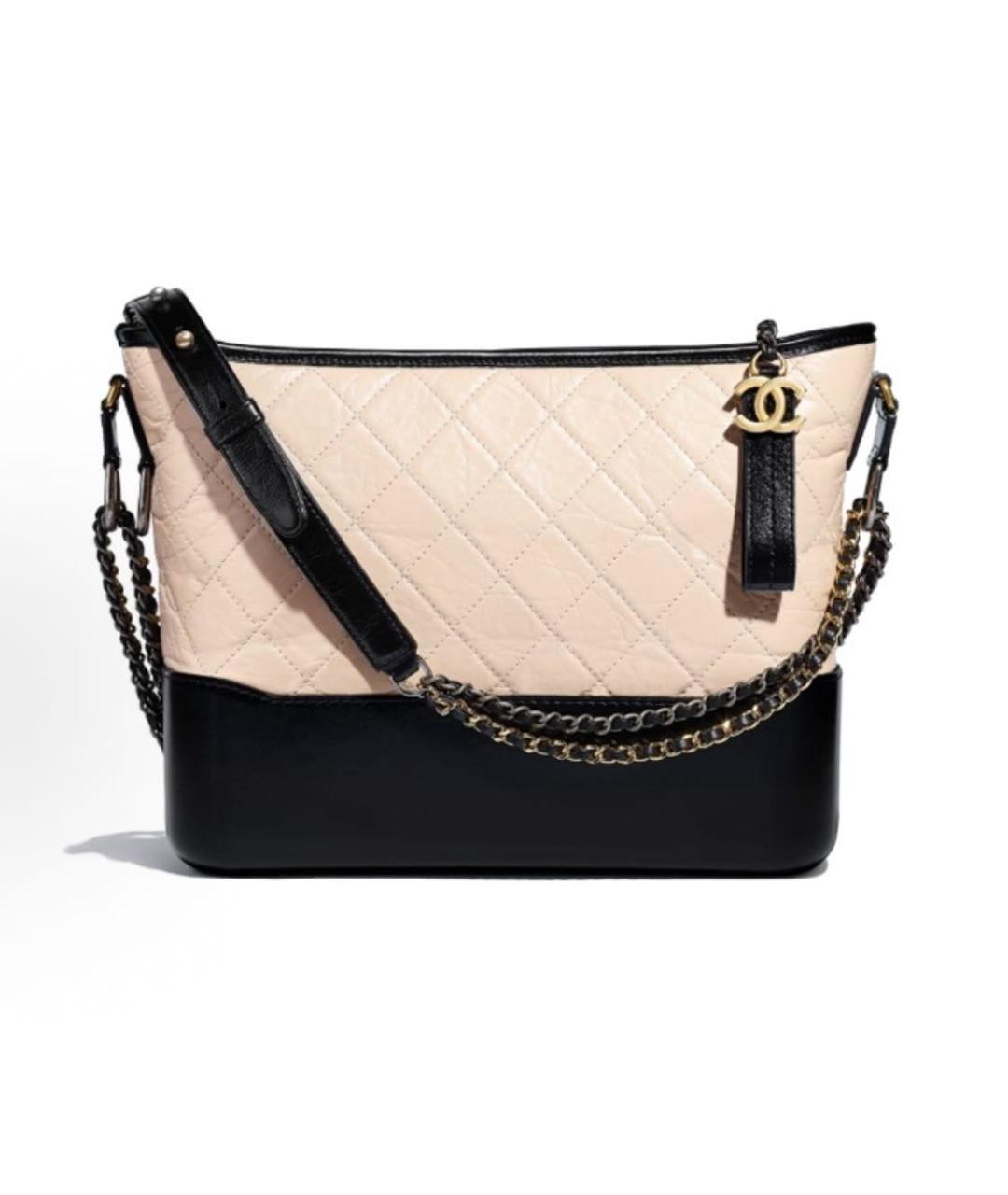 CHANEL Бежевая кожаная сумка через плечо, фото 4