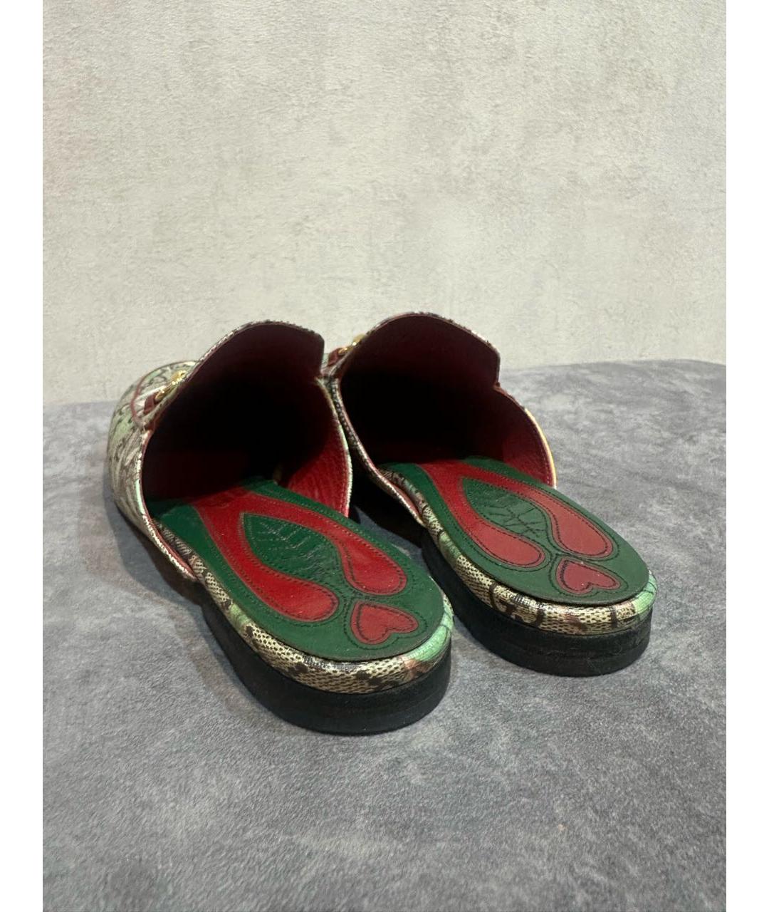 GUCCI Мульти кожаные мюли, фото 4