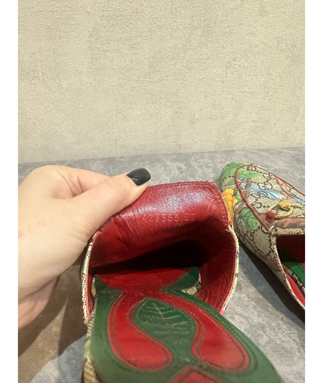 GUCCI Мульти кожаные мюли, фото 5