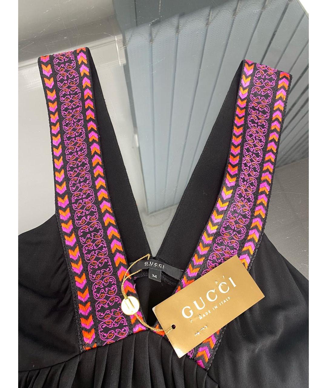 GUCCI Черное вискозное платье, фото 3