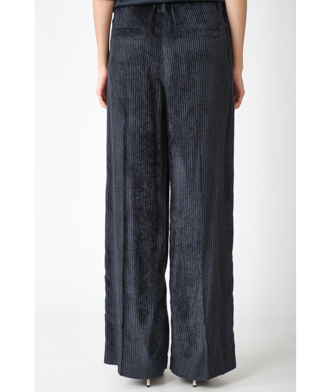 BRUNELLO CUCINELLI Темно-синие прямые брюки, фото 5