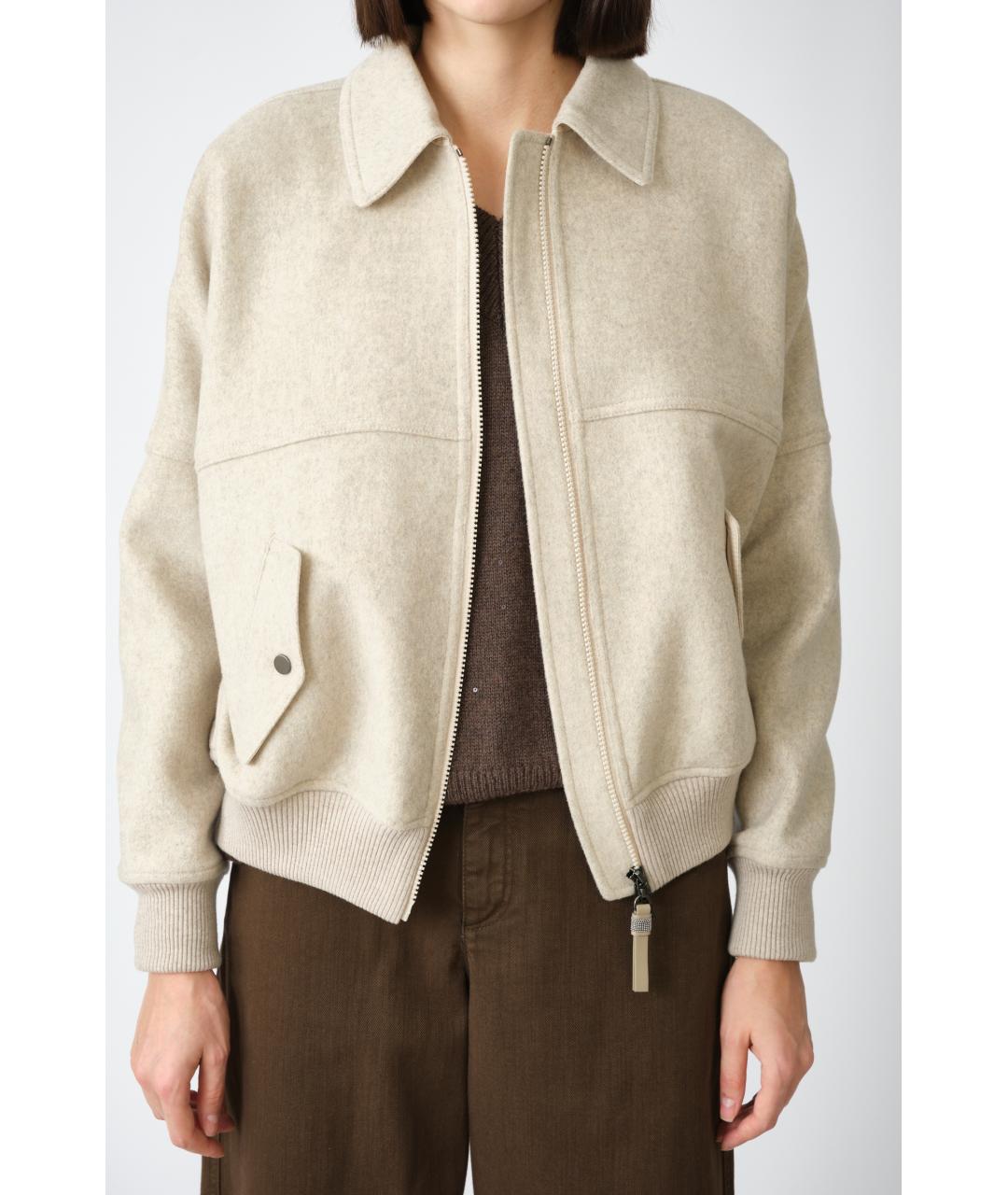 BRUNELLO CUCINELLI Серая кашемировая куртка, фото 2