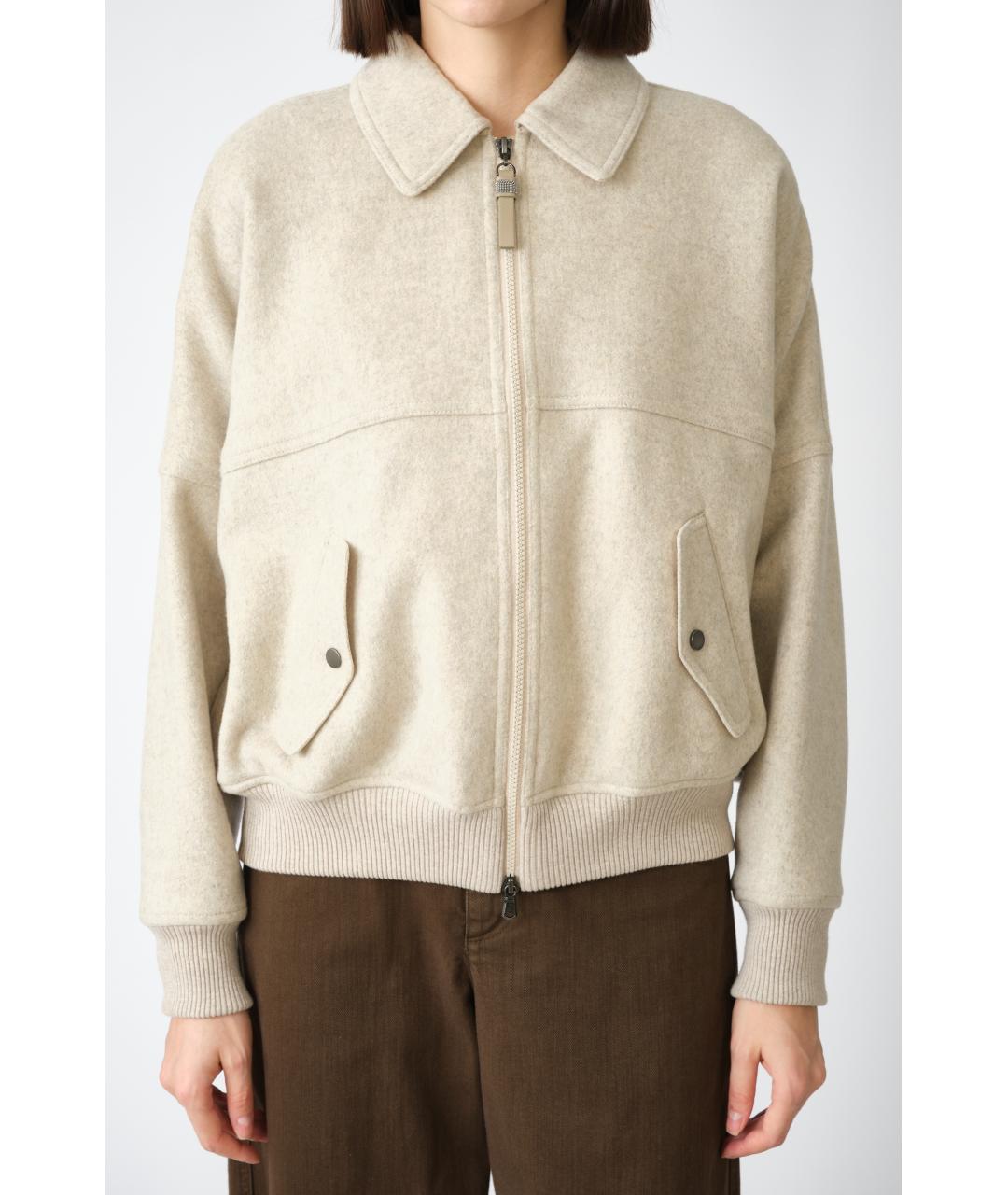 BRUNELLO CUCINELLI Серая кашемировая куртка, фото 3