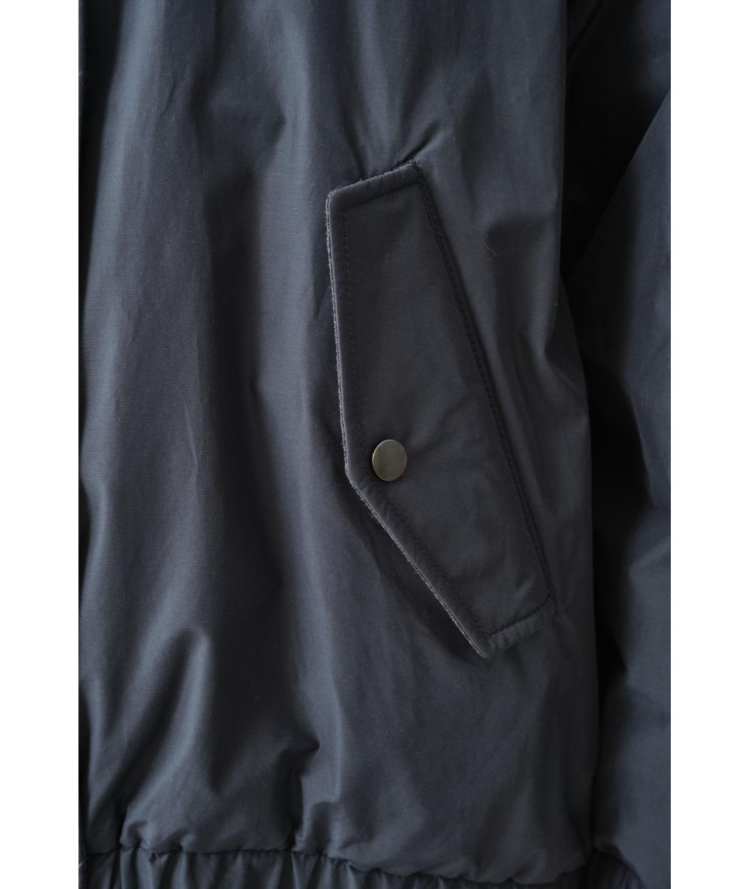 BRUNELLO CUCINELLI Темно-синяя полиэстеровая куртка, фото 9