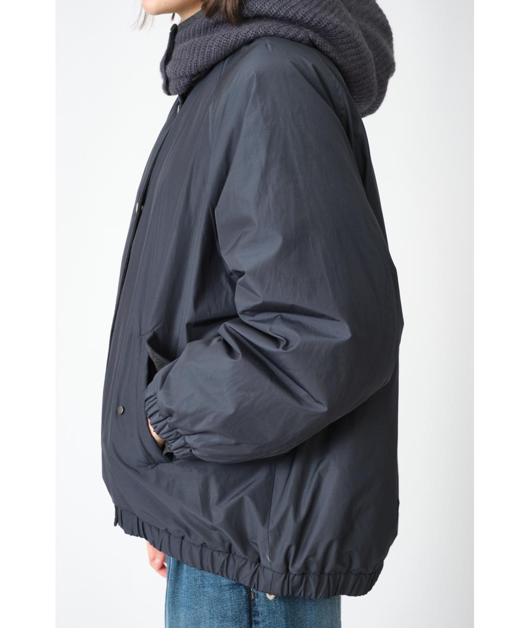 BRUNELLO CUCINELLI Темно-синяя полиэстеровая куртка, фото 6