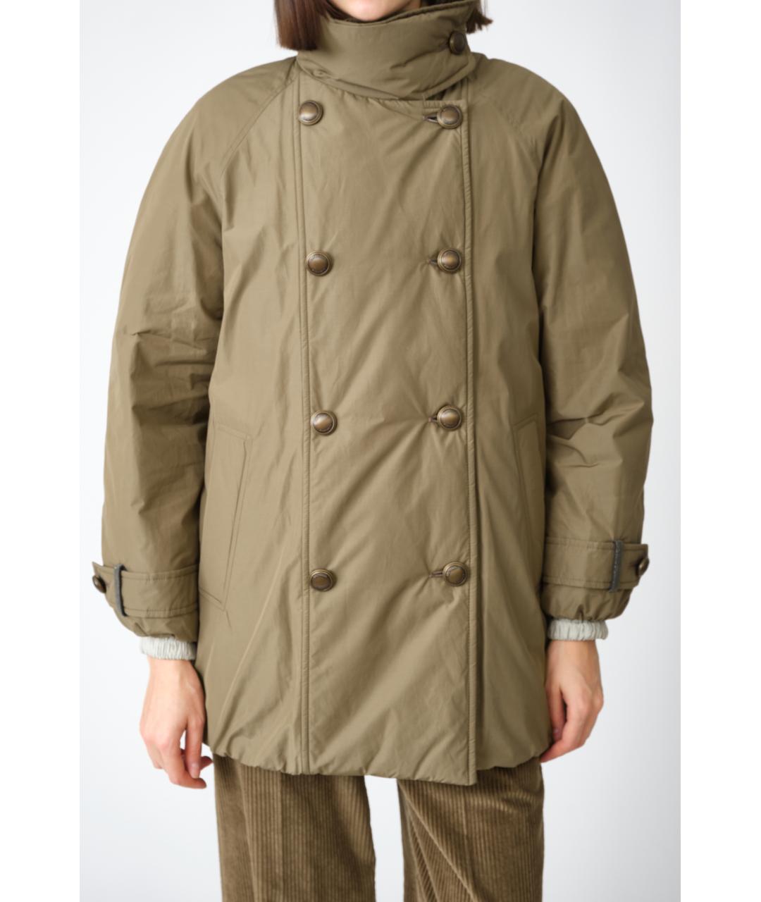 BRUNELLO CUCINELLI Хаки полиэстеровая куртка, фото 10