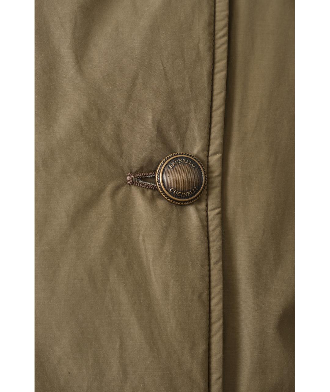 BRUNELLO CUCINELLI Хаки полиэстеровая куртка, фото 7