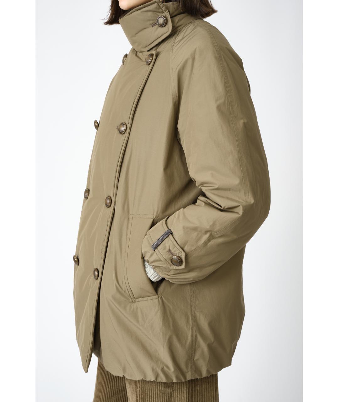 BRUNELLO CUCINELLI Хаки полиэстеровая куртка, фото 5