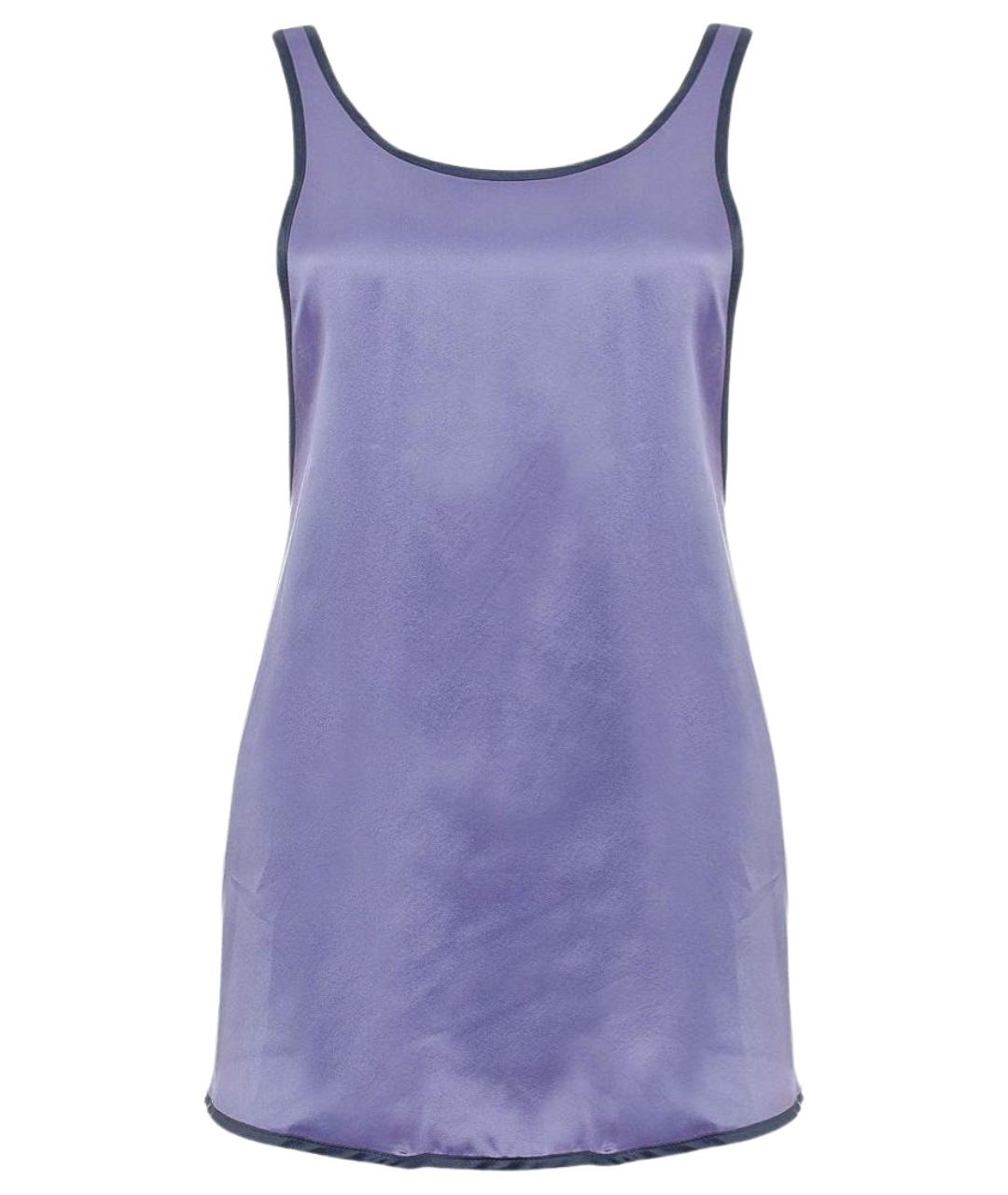 PINKO Фиолетовая шелковая майка, фото 1