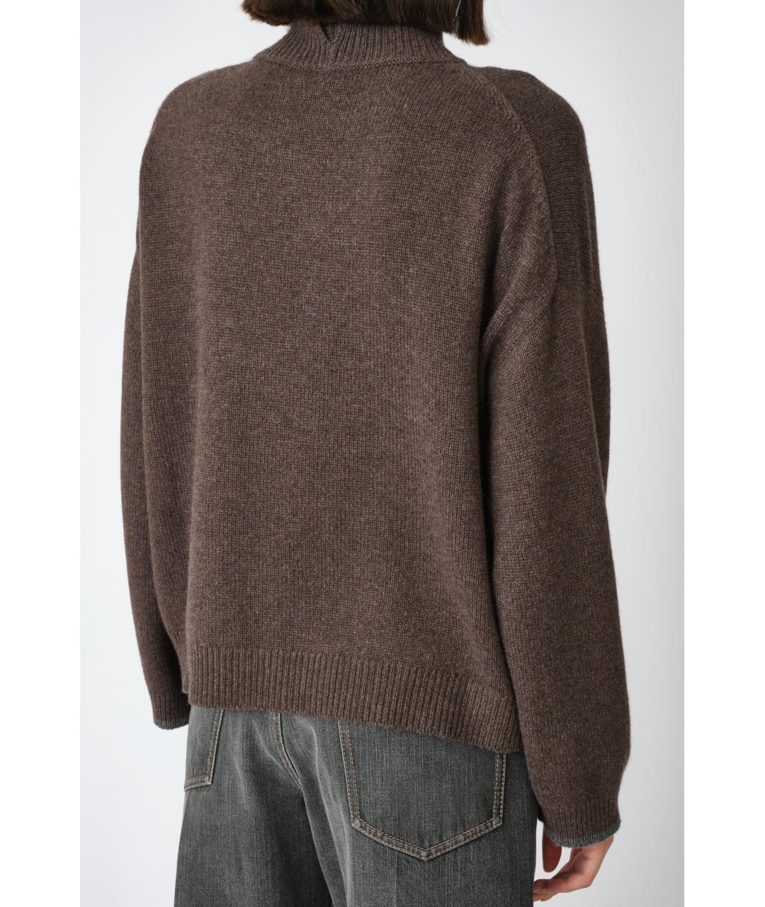 BRUNELLO CUCINELLI Коричневый кашемировый джемпер / свитер, фото 6