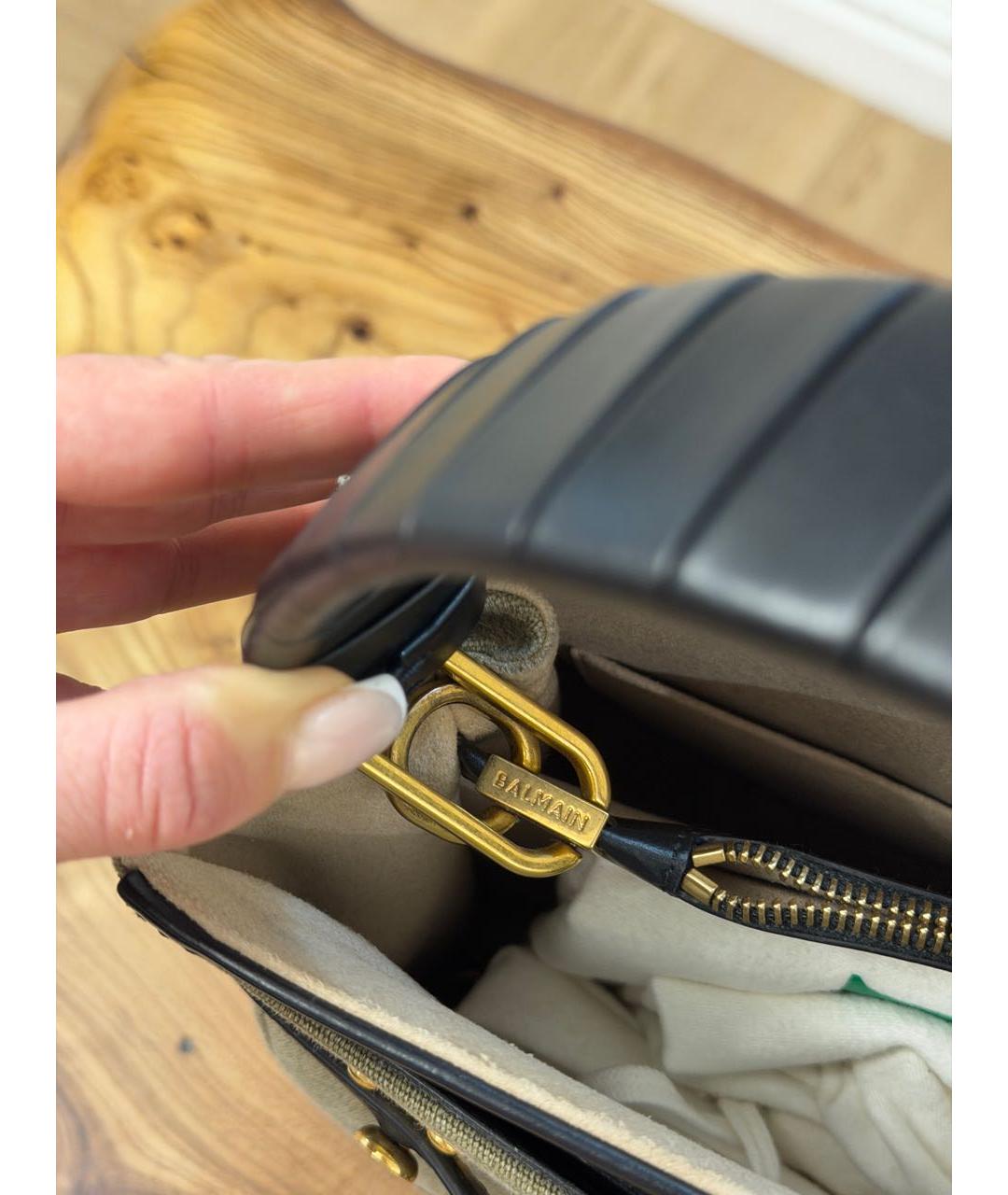 BALMAIN Хаки сумка с короткими ручками, фото 4