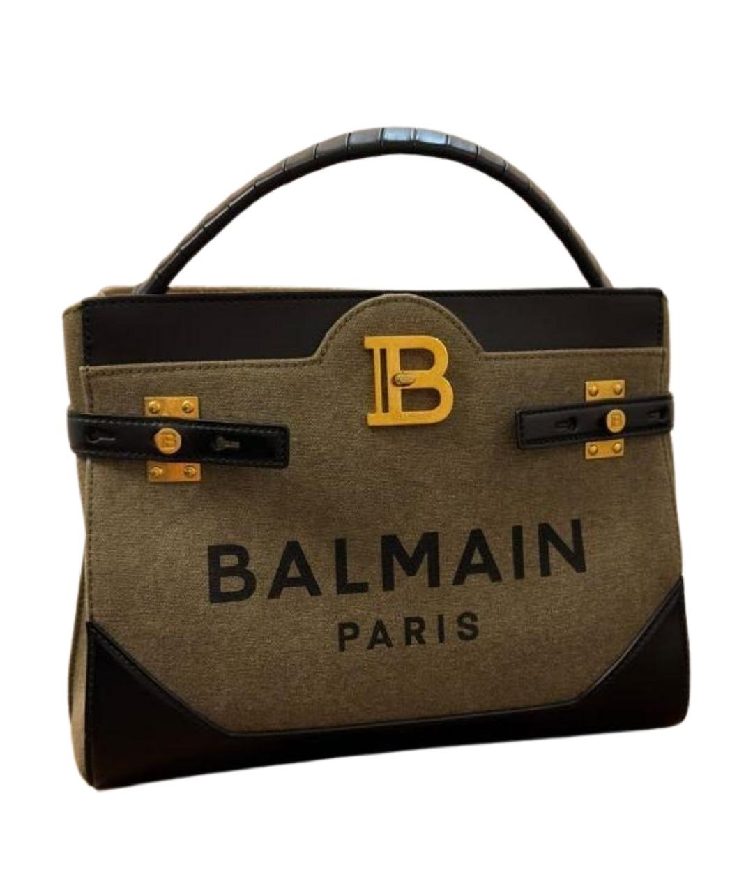 BALMAIN Хаки сумка с короткими ручками, фото 1