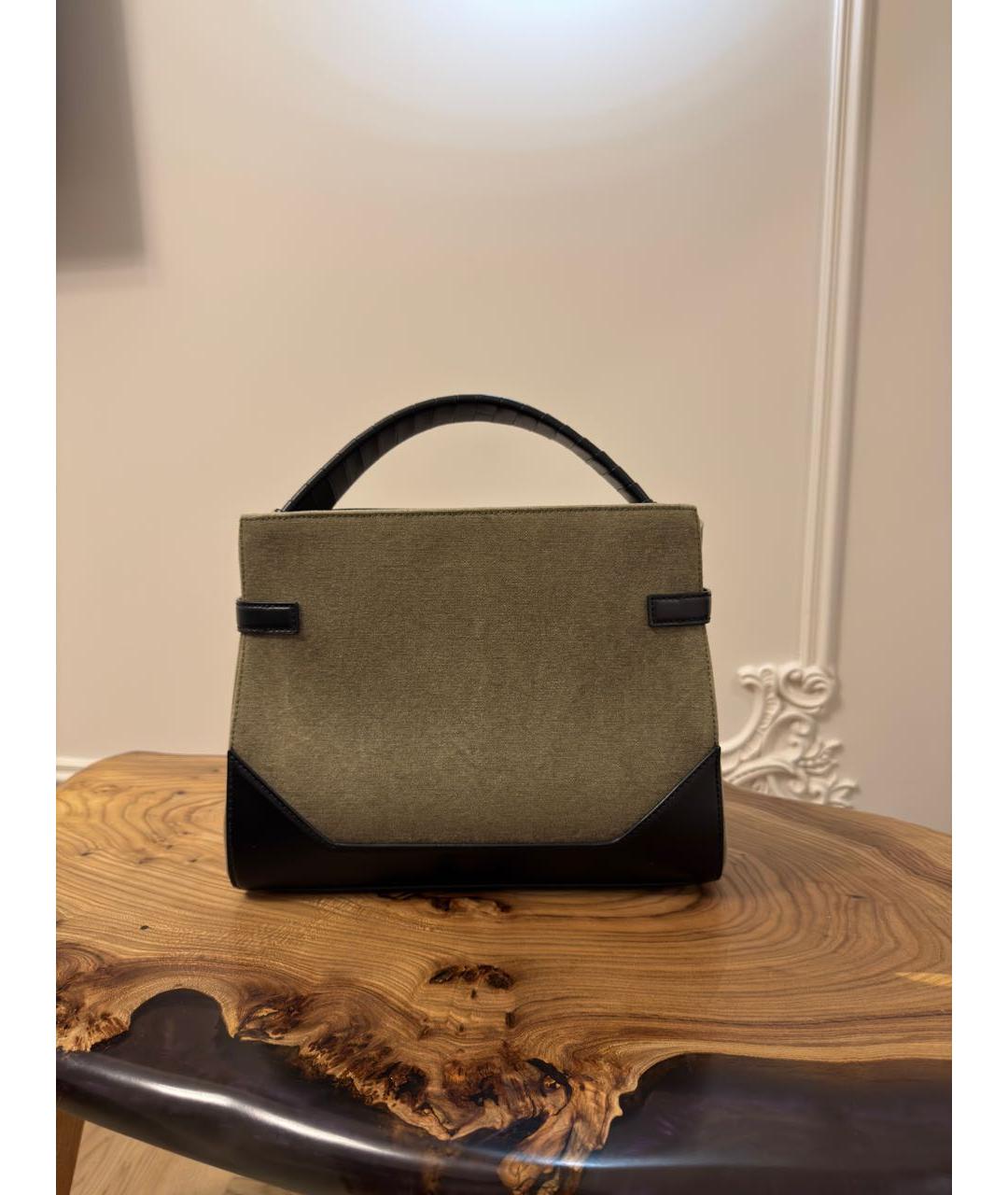 BALMAIN Хаки сумка с короткими ручками, фото 3
