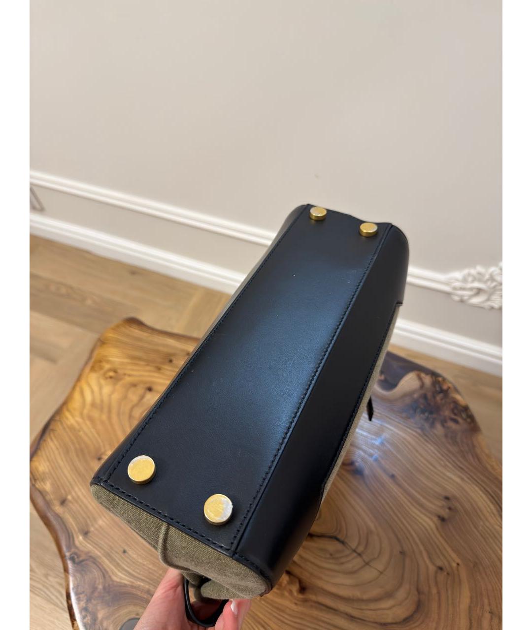 BALMAIN Хаки сумка с короткими ручками, фото 6