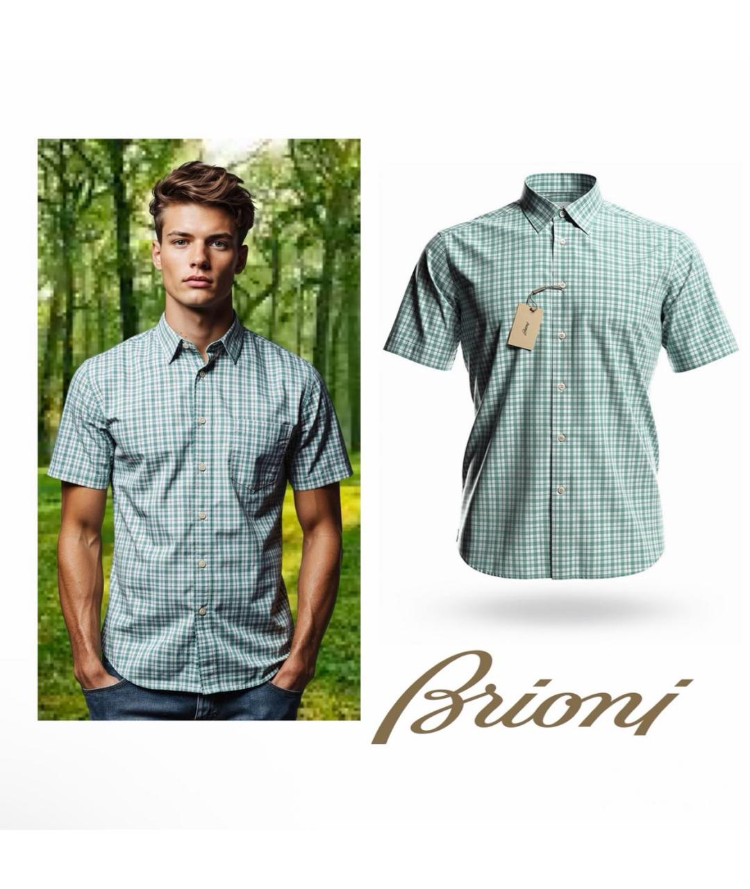 BRIONI Мульти хлопковая кэжуал рубашка, фото 2