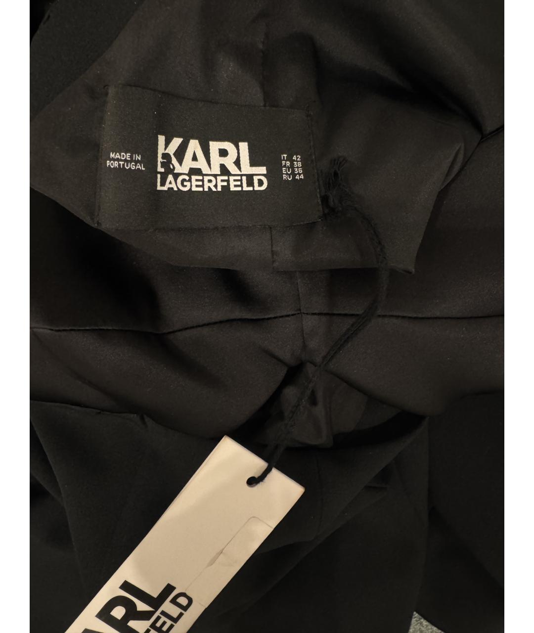 KARL LAGERFELD Черное полиэстеровое коктейльное платье, фото 4