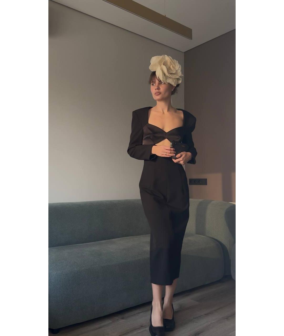 KARL LAGERFELD Черное полиэстеровое коктейльное платье, фото 5