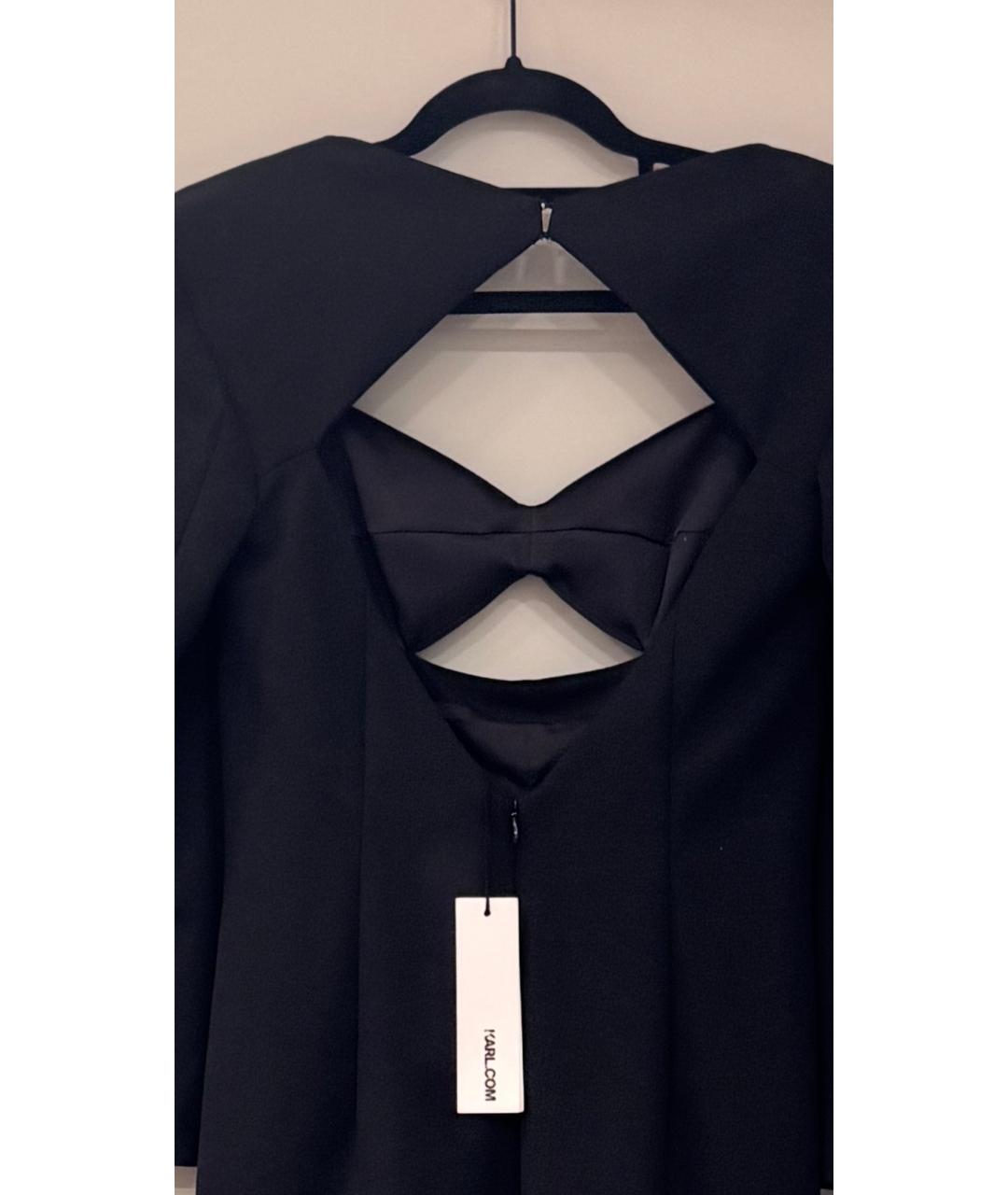 KARL LAGERFELD Черное полиэстеровое коктейльное платье, фото 3