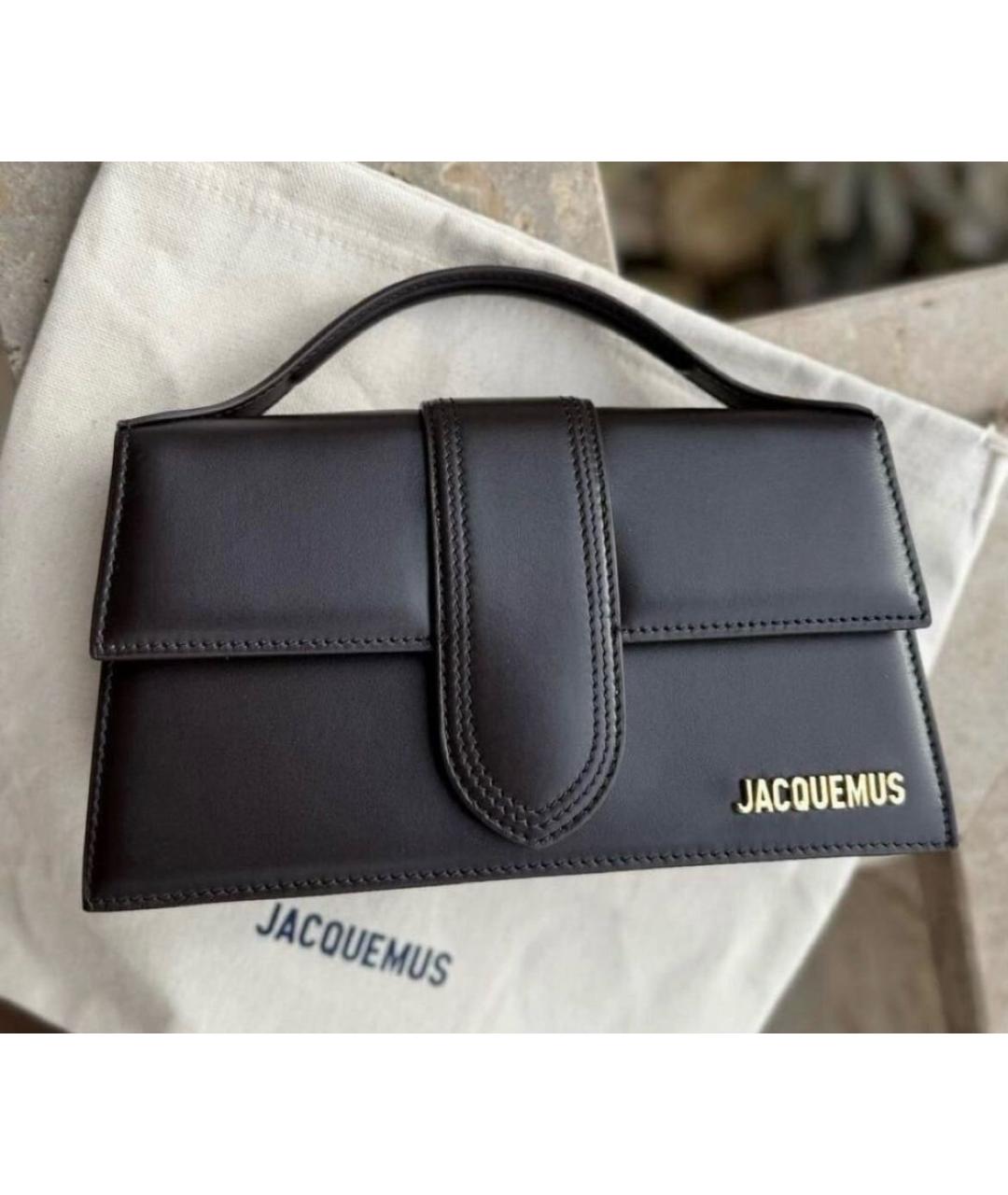 JACQUEMUS Коричневая кожаная сумка через плечо, фото 3