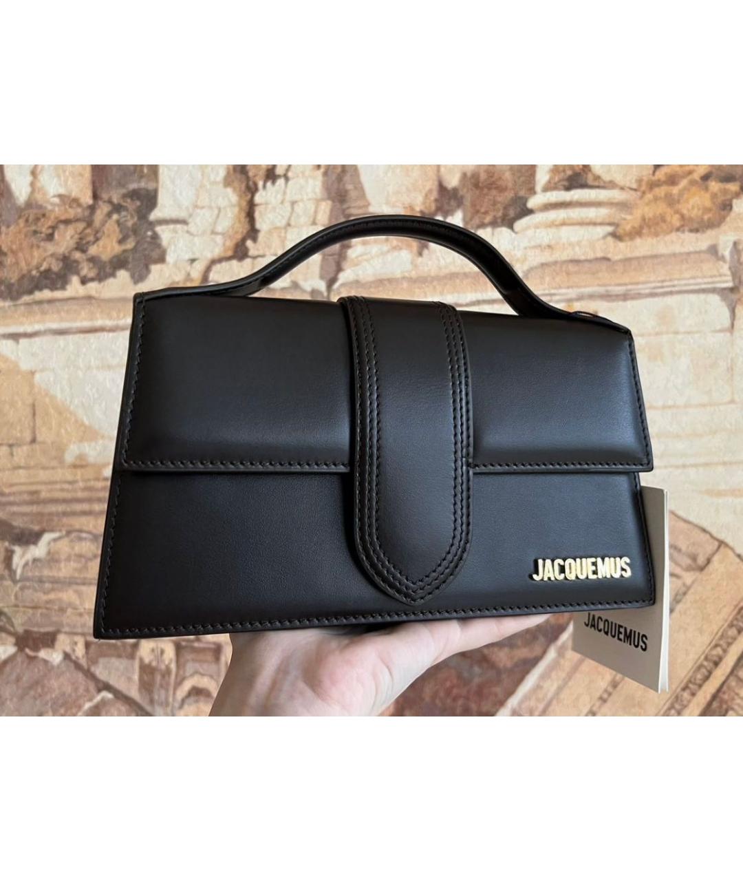 JACQUEMUS Коричневая кожаная сумка через плечо, фото 8