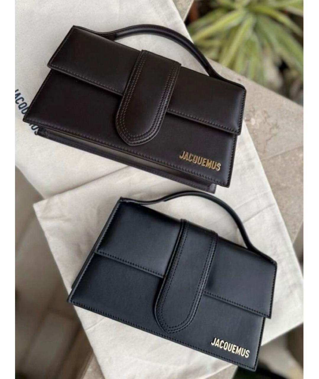 JACQUEMUS Коричневая кожаная сумка через плечо, фото 4